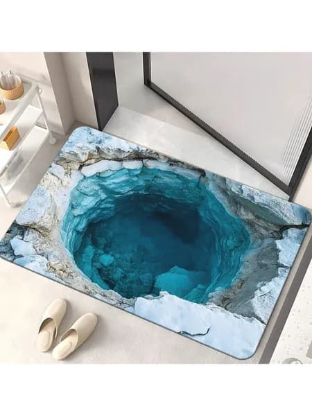 Коврик 50x80 см 3 мм 3d-эффект бирюзовый
