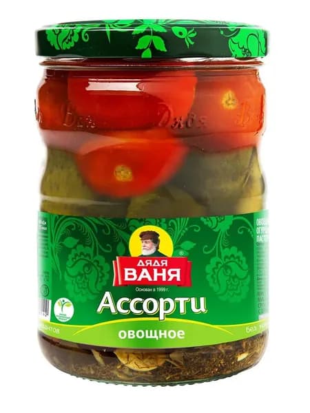 Ассорти Дядя Ваня томаты и огурцы, 950 г
