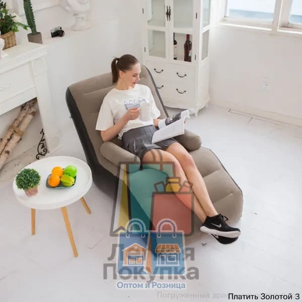Бескаркасный диван Матрас, Бархат, Размер XXXXXL,темно-коричневый