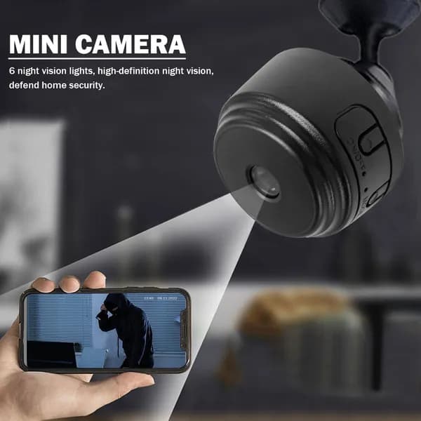 WiFi-камера миниатюрная для наблюдения за питомцами и младенцами, 1080p, ночное видение, поворотный кронштейн
