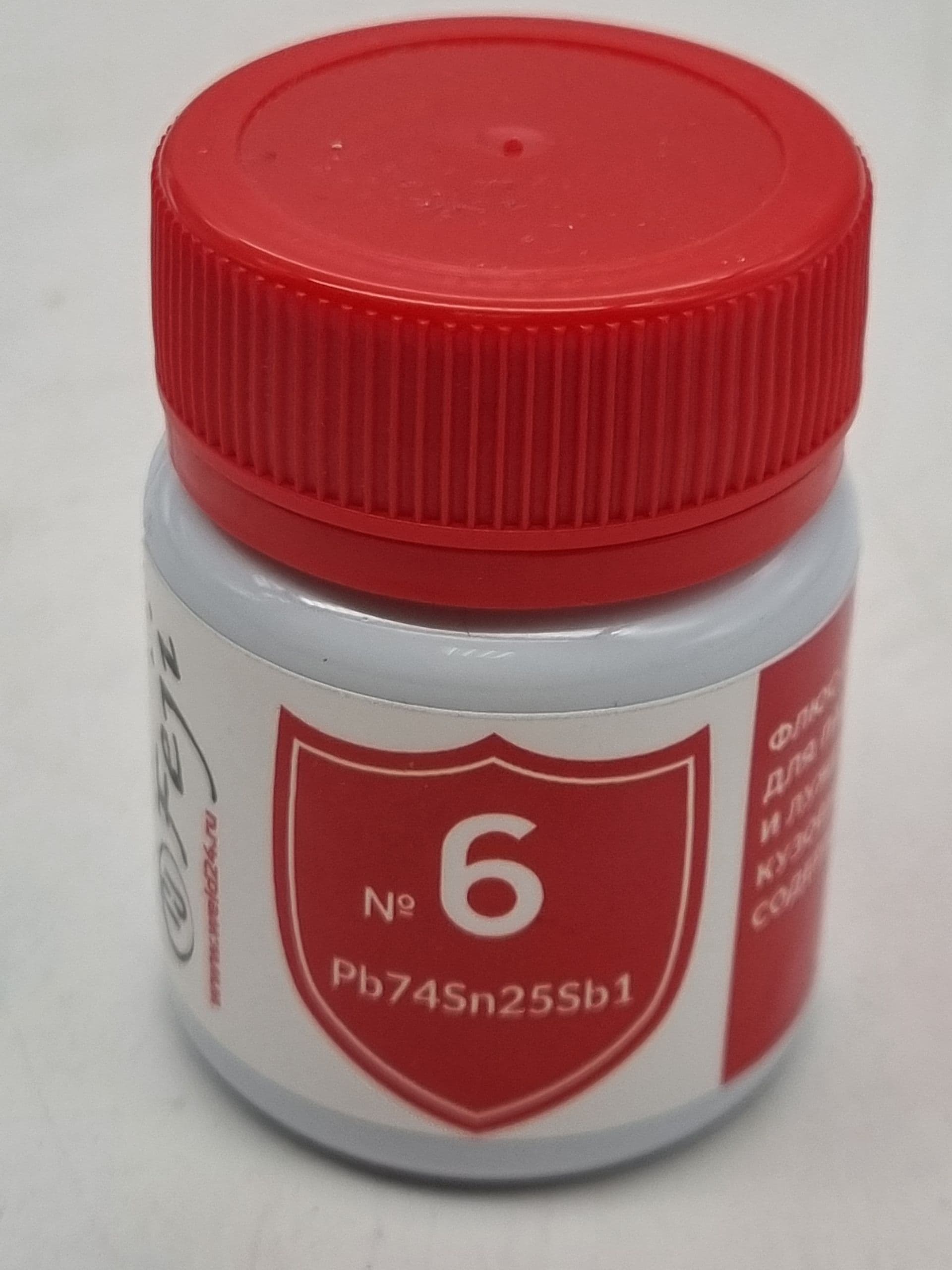 Паста для лужения и пайки №6 S-Pb74Sn25Sb1. Feji Prof. банка 100 грамм