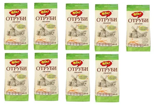 Ого! Отруби, Овсяные, 200г, 9 шт