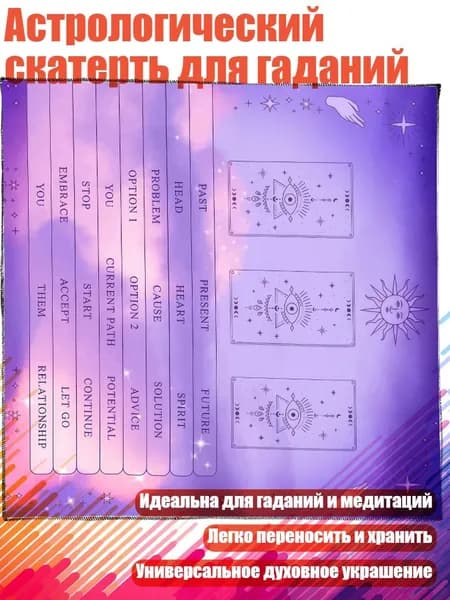 Астрологический скатерть для гаданий, - Размер 60x60 см