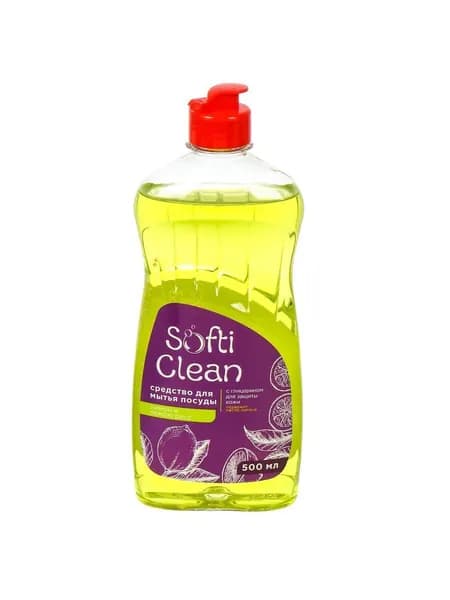Средство для мытья посуды Softi Clean Лимон и лемонграсс, гель, 500 мл