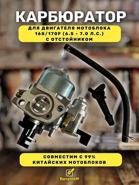 Карбюратор двигателя мотоблока, помпы 168F 170F