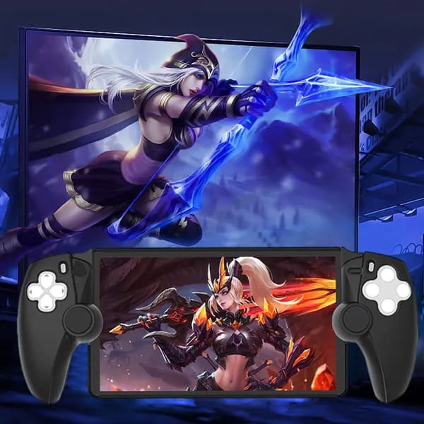 Силиконовый чехол для PlayStation Portal, черный, противоударный, антискользящий
