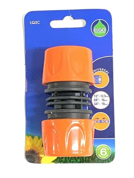 Муфта шланг-шланг (ремонтная) ELGO LQ3C из ABS-пластика для шлангов 1/2", 5/8", 3/4"