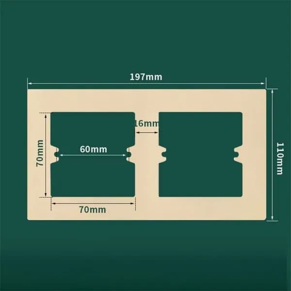 Декоративная рамка для выключателя 86 типа, панель из ПК