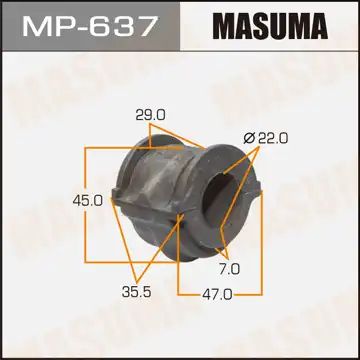 Втулка стабилизатора переднего nissan maxima a33 98-06 mp-637 masuma