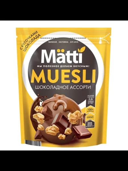 Мюсли Ассорти шоколадное, 250г x 1 шт