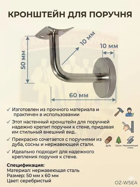 Кронштейны для лестничных перил