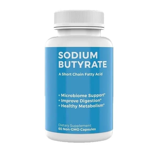 BodyBio, Бутират натрия, Sodium Butyrate, улучшение пищеварения и метаболизма, 60 капсул