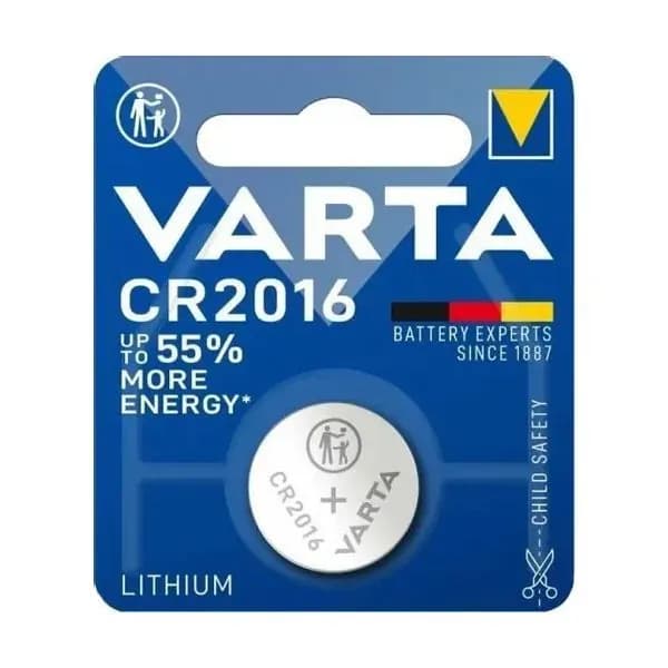 Батарейка литиевая VARTA CR2016 Professional дисковая 3В 1 штука (бл1)
