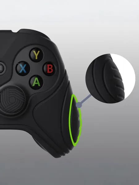 eXtremeRate PlayVital силиконовый чехол для контроллера Xbox Series X/S Core, противоскользящий грип, Samurai Edition, чёрный