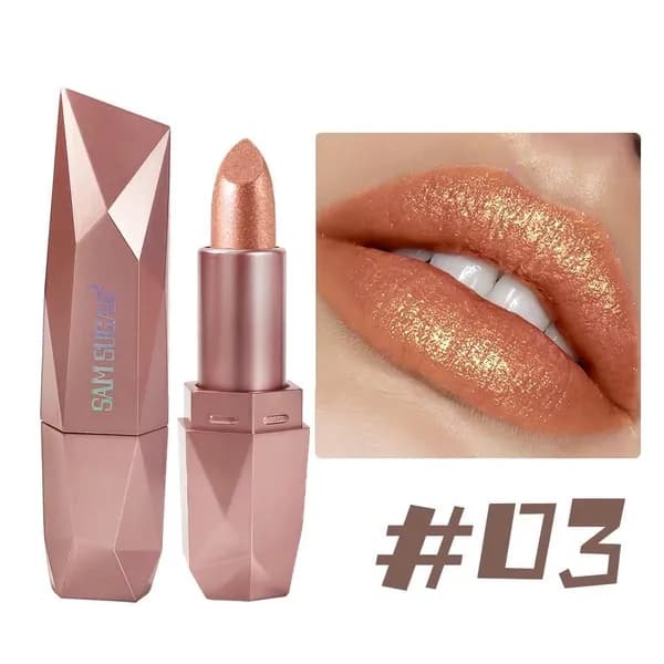 Помада SAM SUGAR Diamond Pearl водостойкая, мерцающая, увлажняющая