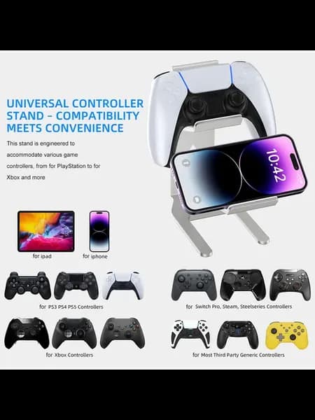 Держатель на стол для 2 геймконтроллеров Switch PS5 PS4 Xbox