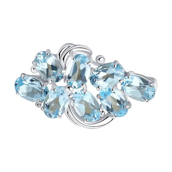 Серебряная брошь DIAMANT-ONLINE с топазом 925 пробы
