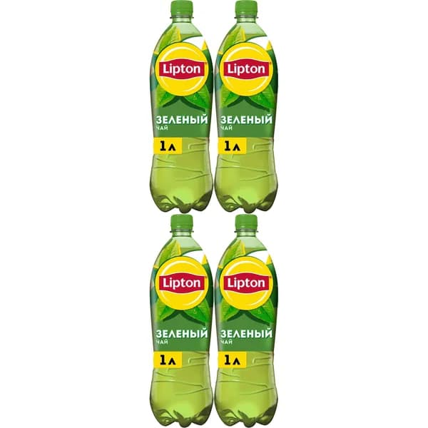 Холодный чай Lipton зеленый 1 л, набор: 4 штуки