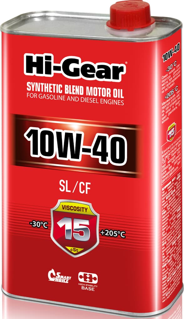 Hi-Gear масло 10W-40 Масло моторное, Полусинтетическое, 1 л