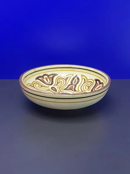 Миска с восточным орнаментом, 17см, керамика, винтаж СССР, 1950-1960 гг.