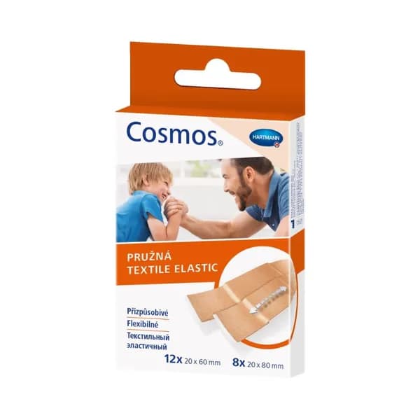 Cosmos Textil Elastic Пластырь бактерицидный эластичный Бежевый Набор 20 шт