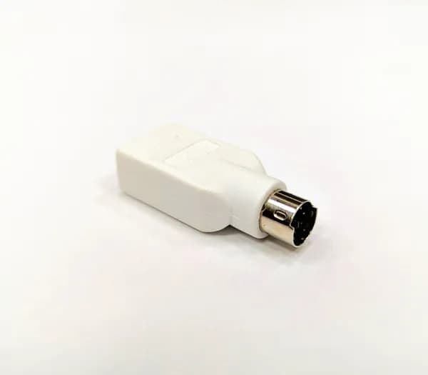 Переходник PS/2 (m) USB A(f) белый (для мыши)
