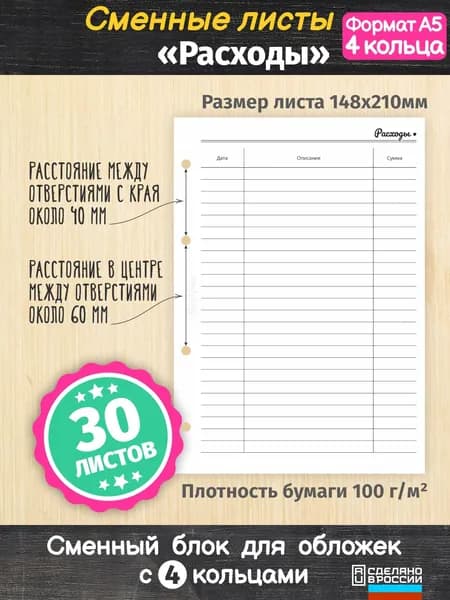 Дом Старцевых Сменный блок для тетради A5, листов: 30