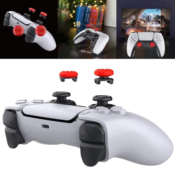Красные накладки на стики для геймпадов PS4 и PS5