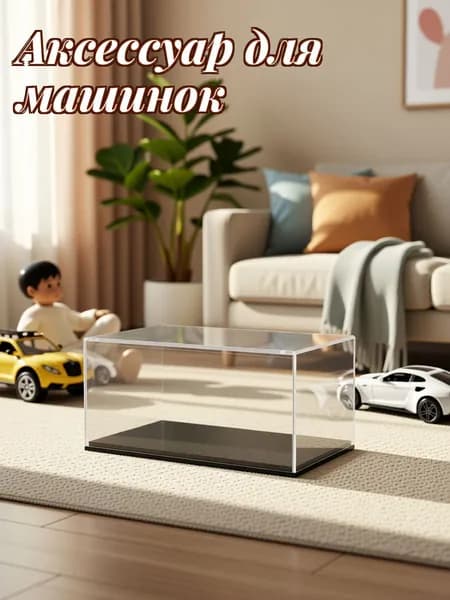 Коробка для хранения и демонстрации автомобильных моделей 1:65 из акрила, многоцветная