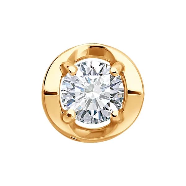 Золотая подвеска DIAMANT-ONLINE с фианитом 585 пробы