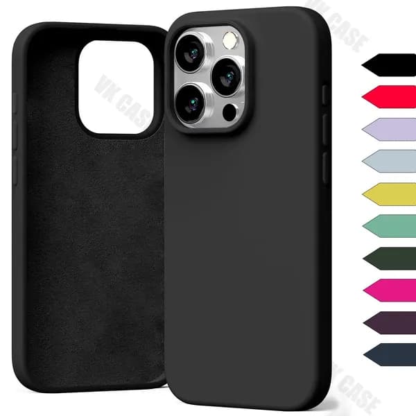 Силиконовый чехол для iPhone 15 Pro / Айфон 15 Про, черный