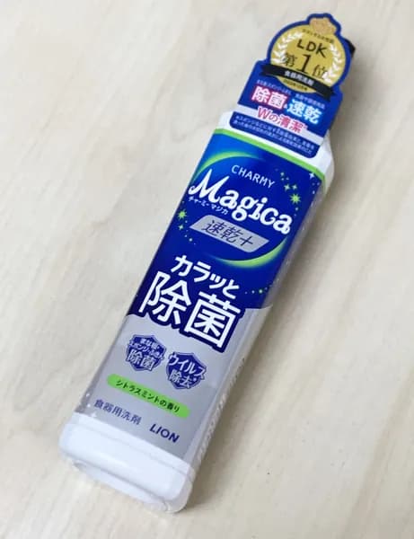 LION Гель для мытья посуды Magica Quick-Drying Plus Мятные цитрусы, 220 мл
