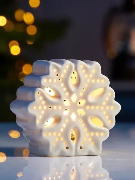 Светодиодная фигура «Снежинка», 9×4.4×8.8 см, 1 LED, керамик