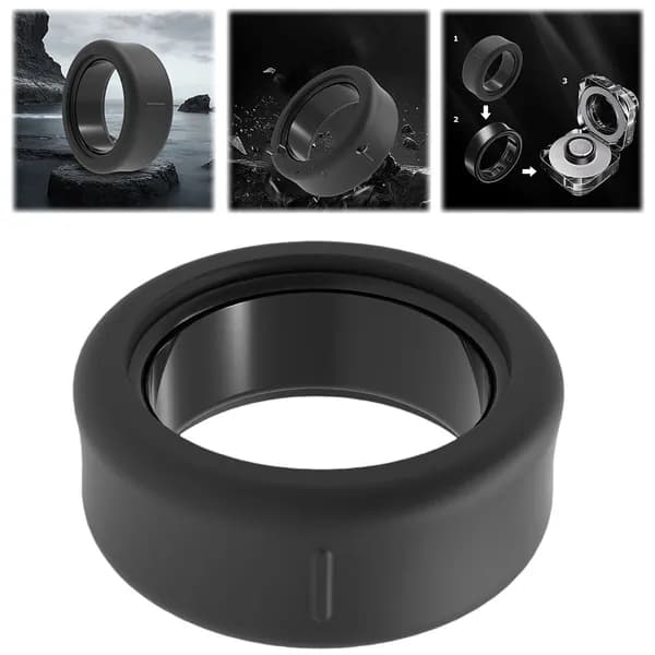 Чехол для кольца Samsung Galaxy Ring из силикона, чёрный, размер S