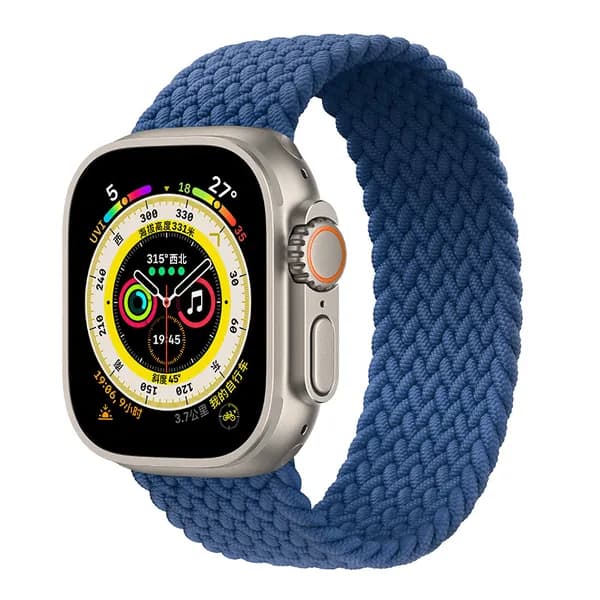 Pемешок для apple watch для часов нейлоновый,ремешок для смарт часов Apple Watch Series 1-11 , SE, Ultra 49mm 45mm 46mm 44mm 42mm(Series 1 2 3), размер L (165MM)