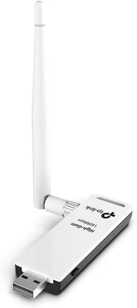 TP-Link TL-WN722N, Беспроводной USB-адаптер N150 Мбит/с, съемная антенна 4 дБи,Усилитель сигнала