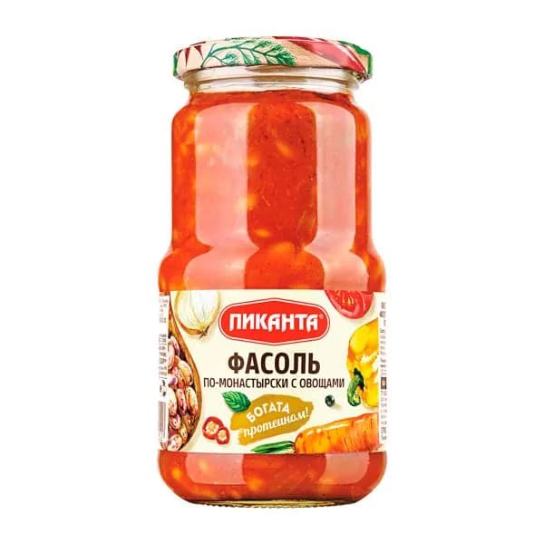 Фасоль Пиканта по-монастырски с овощами 470г