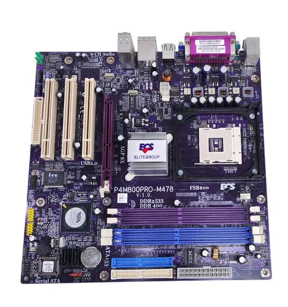 Материнская плата ECS P4M800Pro-M478 / microATX, 478. Товар уцененный