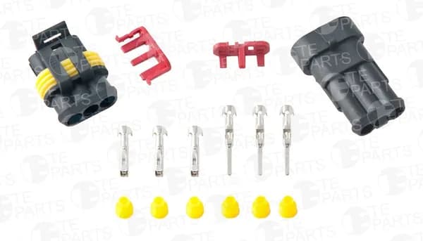 Разъем электрический 3-pin универсальный (к-т 7810335 + 7810338) 7110373 TE PARTS