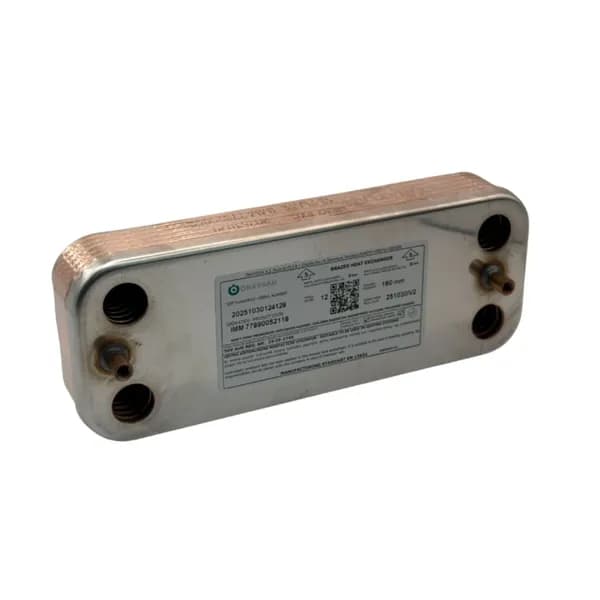 Теплообменник вторичный ГВС 12 пл. 160 мм. для Kentatsu / Hi-therm 7021820018, 7021820019