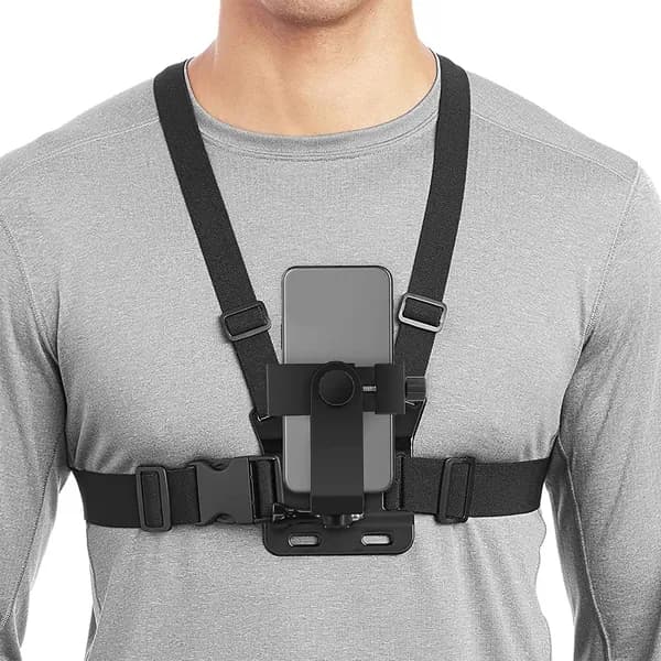 Регулируемый грудной ремень для смартфонов и GoPro с поворотом 360