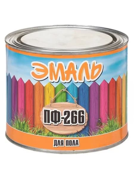 Эмаль для пола Zabor ПФ-266, алкидная, золотисто-коричневая, 1.8 кг
