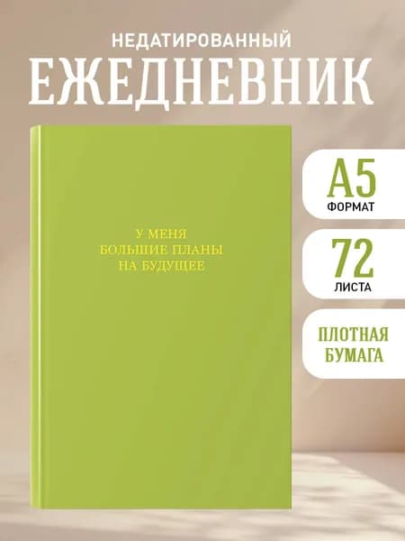 Ежедневник недатированный. У меня большие планы на будущее(А5, 72 л.)