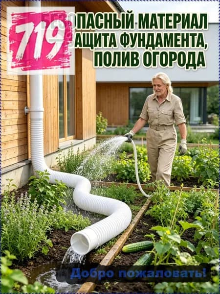 Гибкий гофрированный удлинитель водостока 90/110 мм, разборный шланг до 1.48 м с поворотными фитингами, универсальная дренажная труба