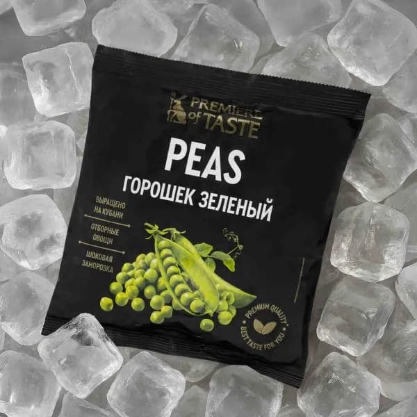Горошек зелёный быстрозамороженный Premiere of Taste 400г