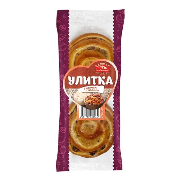 Улитка Черемушки с кремом и изюмом 2 шт х 50 г