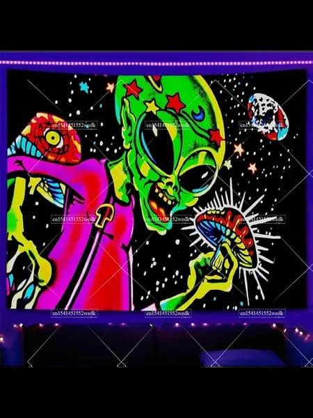Гобелен с черепом DJ, неоновый, GGT68