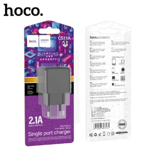 СЗУ-USB HOCO CS11A 2.1A, Black 6942007603546