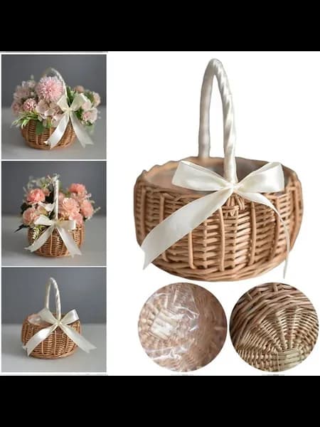 Корзина для хранения 22x19x19 см, плетеная из ивы