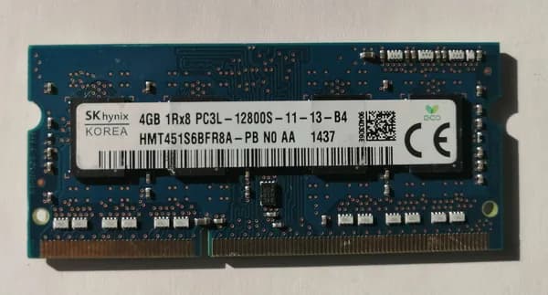 Hynix Оперативная память Модуль оперативной памяти SODIMM DDR3L Hynix HMT451S6BFR8A-PB 4Гб 1600MHz DDR3L, 1600 МГц, 1 x 4 ГБ (HMT451S6BFR8A-PB)